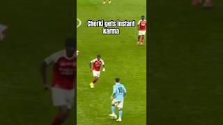 Cherki getting instant karma for toying with Arsenal… Arsenal are laughing now