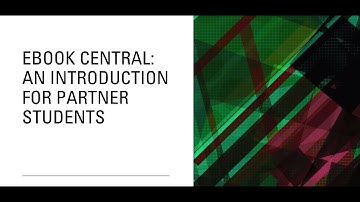 Ebook Central Tutorial for Partner Students