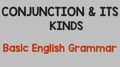 Conjunction and its kinds || Parts Of Speech || Urdu/Hindi