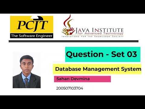 Question Set 03 | Database Management System | Java Institute - YouTube