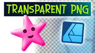 How to Export PNG Without Background in Affinity Designer 2