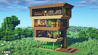 ⚒️ Minecraft | How To Build a Three-Story Wooden House | Survival House 🏡 by 타놀 게임즈-Tanol Games 8,833 views 8 months ago 17 minutes