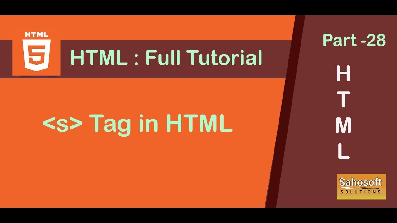 strikethrough tag in HTML : Part 28 HTML Full Tutorial - YouTube