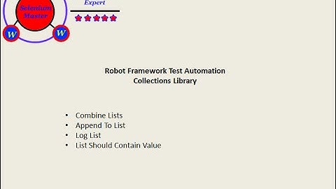 Robot Framework Collections List Tutorial Two