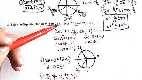Section 7.8 - Solving Trig Equations with Identities/Factoring