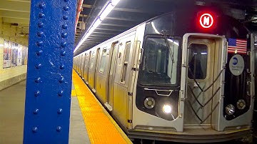 ⁴ᴷ R160A M Train via 8th Avenue Local Action