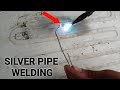 How to welding silver pipe evaporator,aluminium pipe in urdu/hindi