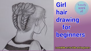 How to draw Girl hair drawing#howtodrawagirlhair#stepbystepdrawing#howtodrawagirl#drawingforbeginner