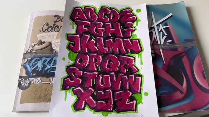 alfabeto de letras de grafiti