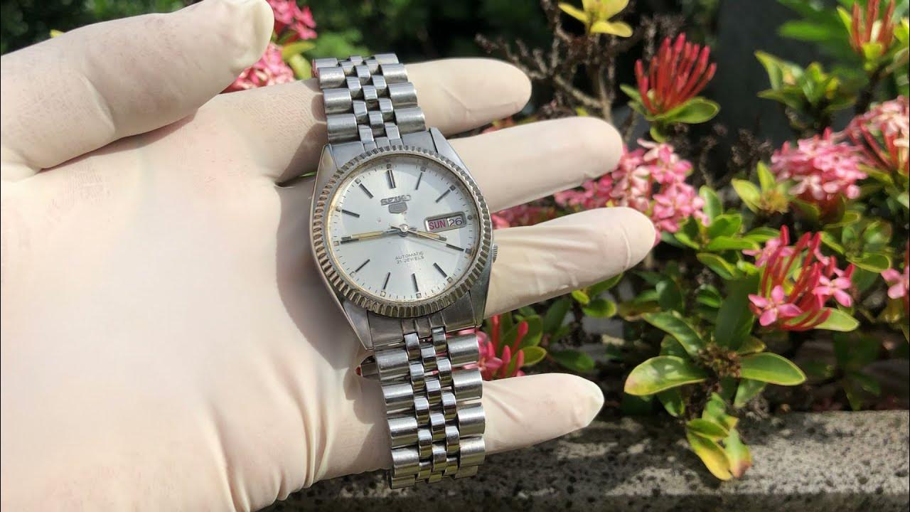 SEIKO 5 7S26 - 3119 FLUTED BEZZEL - YouTube