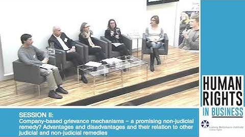Company-based grievance mechanisms- a promising non-judicial remedy? Dec 2015 Training Session