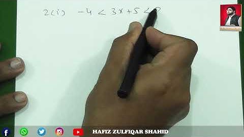 Grade 9 | Math (Science Group) | Unit No 7 {Linear Equation/Inequalities}Ex 7.3 #hafizzulfiqarshahid