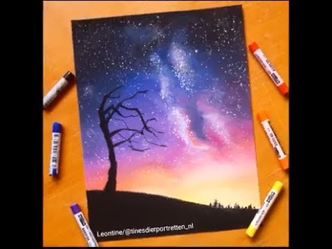 طريقة رسم سماء الليل