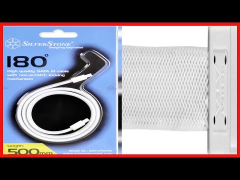 Silverstone <strong>SATA</strong> III SSD/HDD Cable with Locking Mechanism in White CP07W-USA