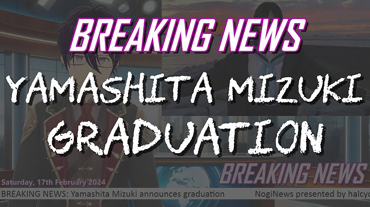 【NogiNews with halcyon】 BREAKING NEWS: Yamashita Mizuki announces graduation from Nogizaka46