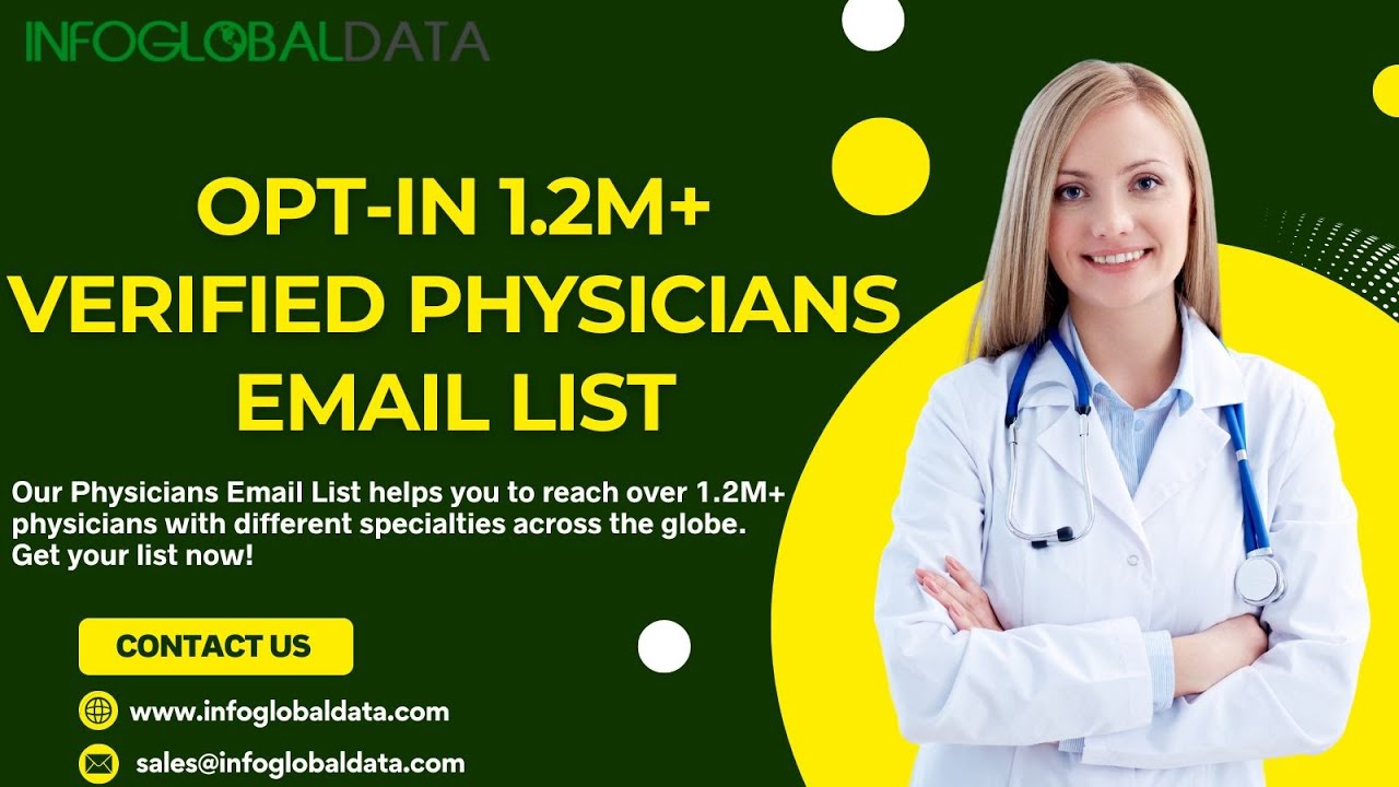 High-Quality Lead Generation with Our Highly Targeted List of Over 1.2 Million Physicians Email List