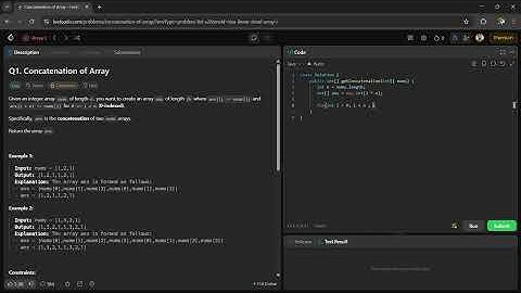 Concatenation of Array ||  LeetCode