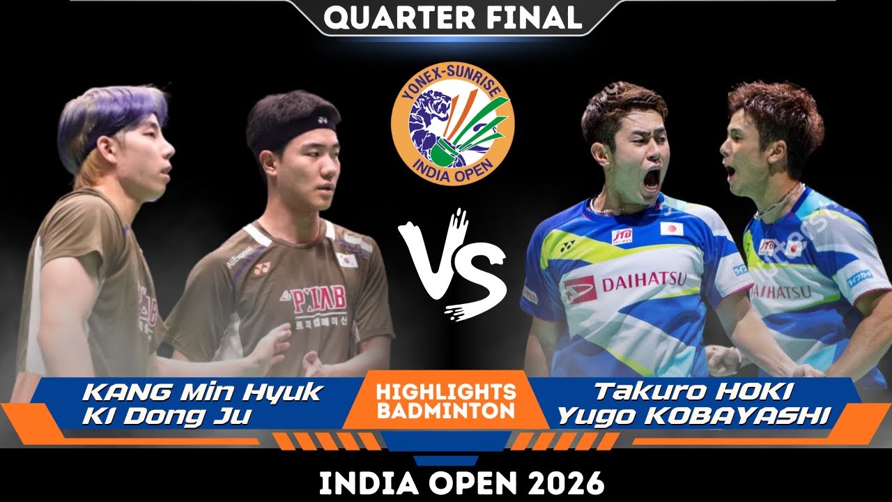 Фантастическая ИГРА! Кан/КИ (강민혁/기동주) против Хоки/Кобаяши | Открытый чемпионат Индии по бадминтон...