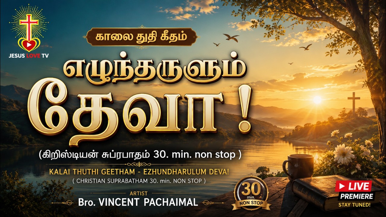 எழுந்தருளும் தேவா ! | கிறிஸ்தியன் சுப்ரபாதம் | 30 Min Non-Stop Morning Worship | JESUS LOVE TV