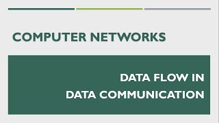 Computer Networks - Dataflow in Communication