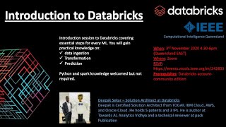 Introduction to Databricks with Deepak Sekar