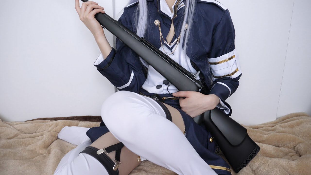 *ASMR*レーナのコスプレでスーパーライフル U10 シニア排莢音を楽しむ  Gun Sound*声あり*