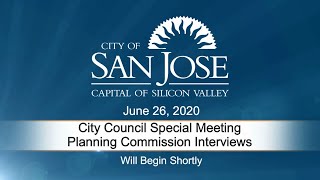 JUN 26, 2020 | City Council Special Meeting: Planning Commission Interviews