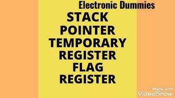 8085 Functional Unit part 2. Stack pointer@ Temporary Register@Flag Register