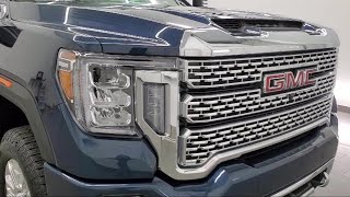 2021 GMC Sierra 2500 Denali Pacific Blue Metallic Used. walk around for sale in Fond Du Lac, Wiscons