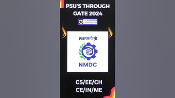 NMDC RECRUITMENT THROUGH GATE 2024 || EXECUTIVE TRAINEES ||