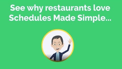 Restaurant Staff Scheduling with your Phone