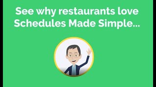 Restaurant Staff Scheduling with your Phone
