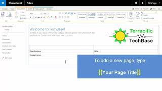 Working with a SharePoint Wiki