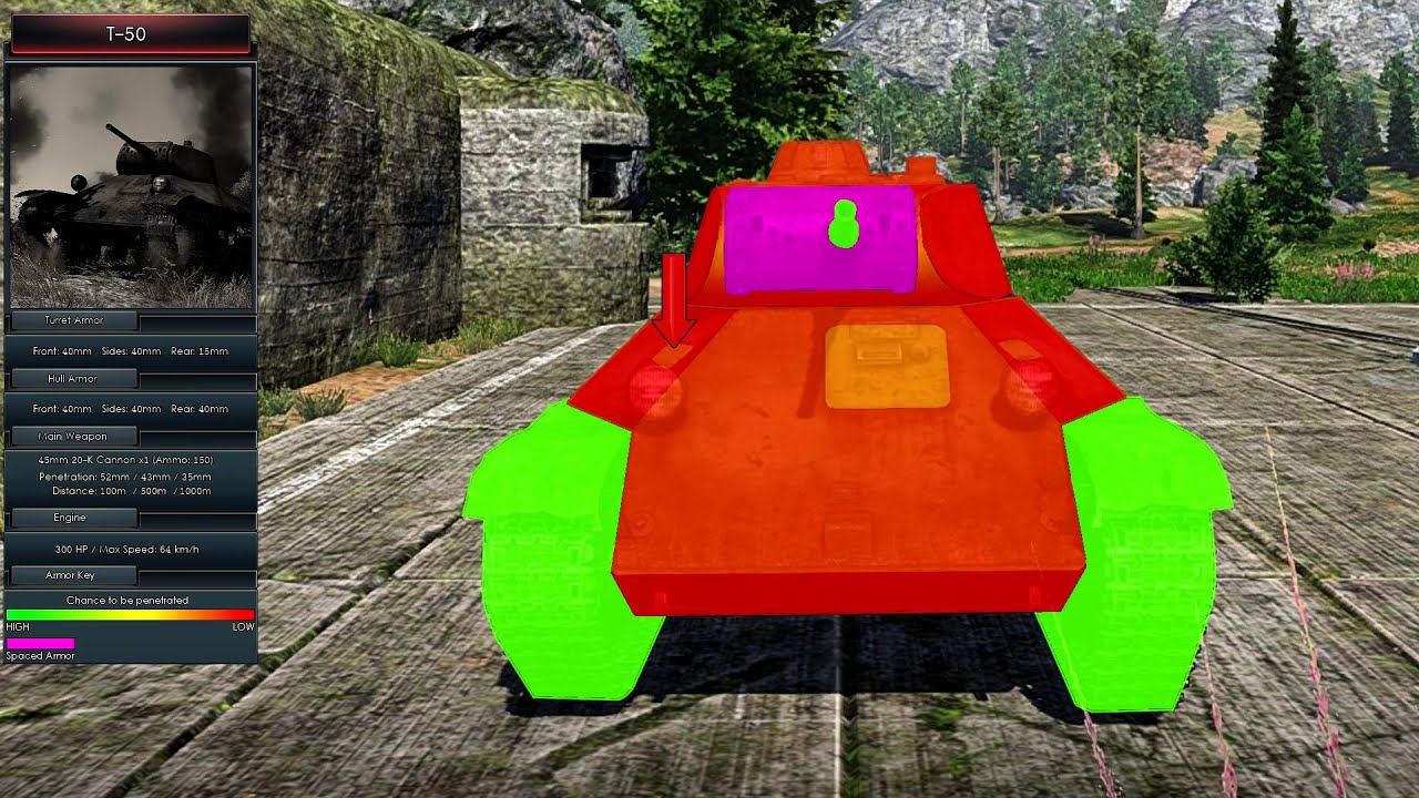 War Thunder Ground Forces Weak points T50 YouTube