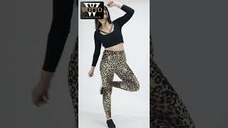 W00000030 - Kadın Leopar Baskılı Tayt