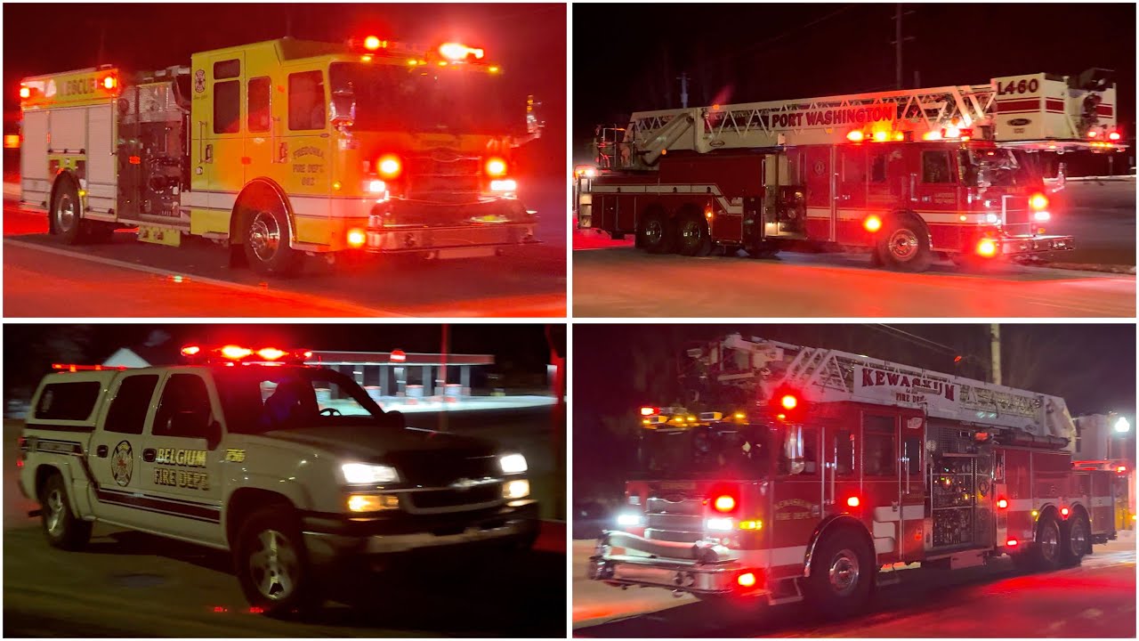 Newburg Fire Department WI, 3rd Box Alarm Structure Fire Response 1-23-26