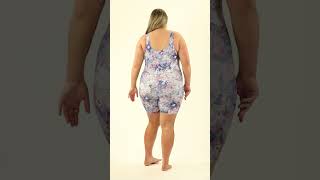 Sporti Plus Size Unitard Jungle Floral One Piece Swimsuit | SwimOutlet.com