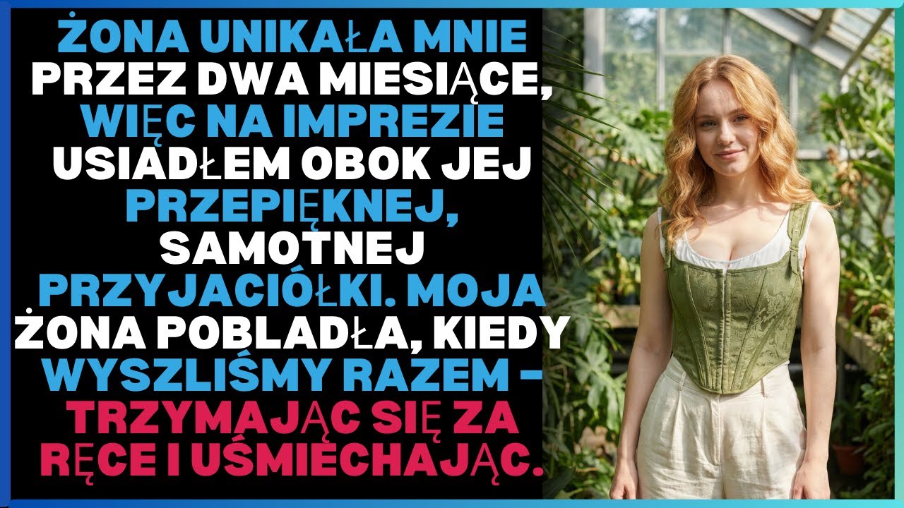 Żona unikała mnie przez dwa miesiące, więc na imprezie usiadłem obok jej przepięknej, samotnej...