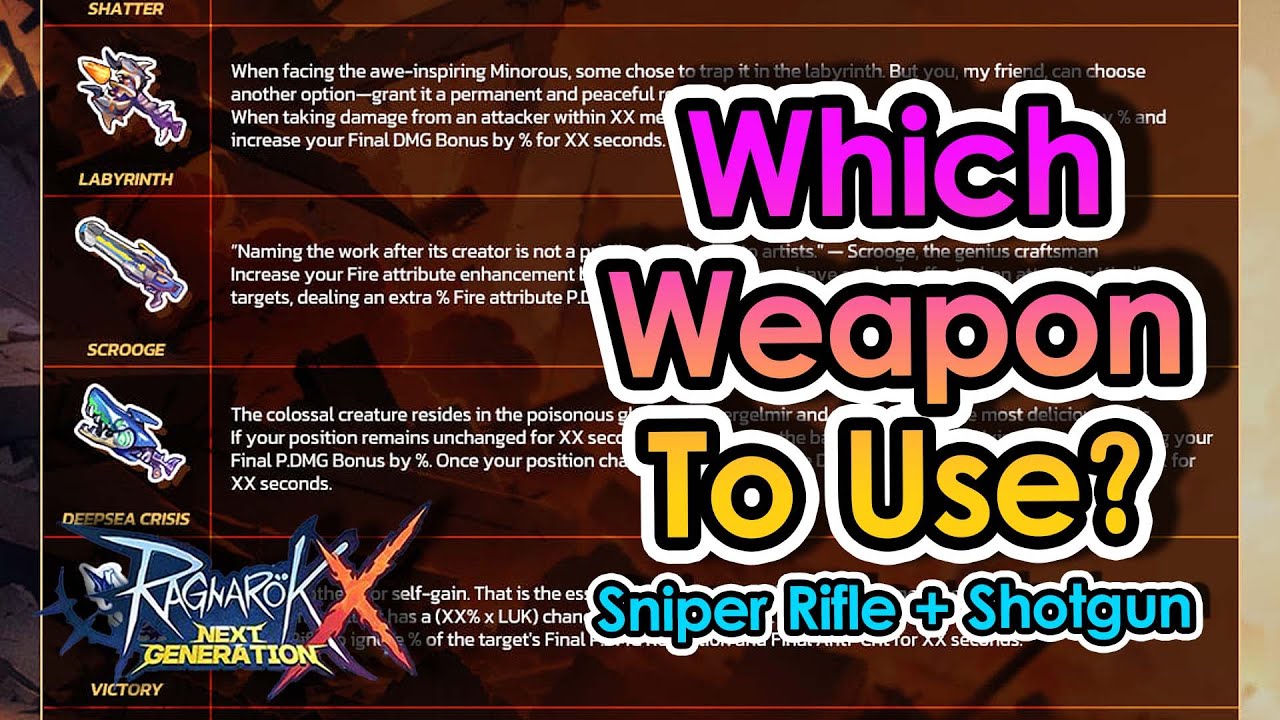 [ROX] Which Is The Right Gold Weapon For Sniper Rifle + Shotgun Build ...