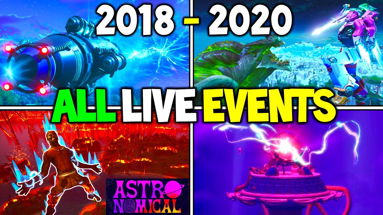 ALL Fortnite LIVE EVENTS from Chapter 1 to Chapter 2 Season 3! (2018 to