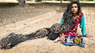 Hair 4.2 METERS LONG!! 😱 Homeless Girl’s Life-Changing First Haircut 💔 | ASMR Rescue screenshot 5