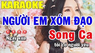 Karaoke Người Em Xóm Đạo Song Ca Nhạc Sống | Trọng Hiếu