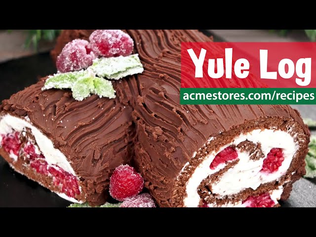 Yule Log Cake (Buche de Noel recipe) • Aimee's Pretty Palate