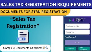 Documents Required for Sales Tax Registration | Sales Tax Registration Procedure | GST Registration News