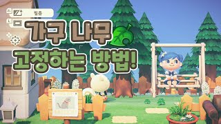 [모동숲 팁] 아이템이 나오는 가구나무 고정하는 방법! 카탈로그작이 편해져요~