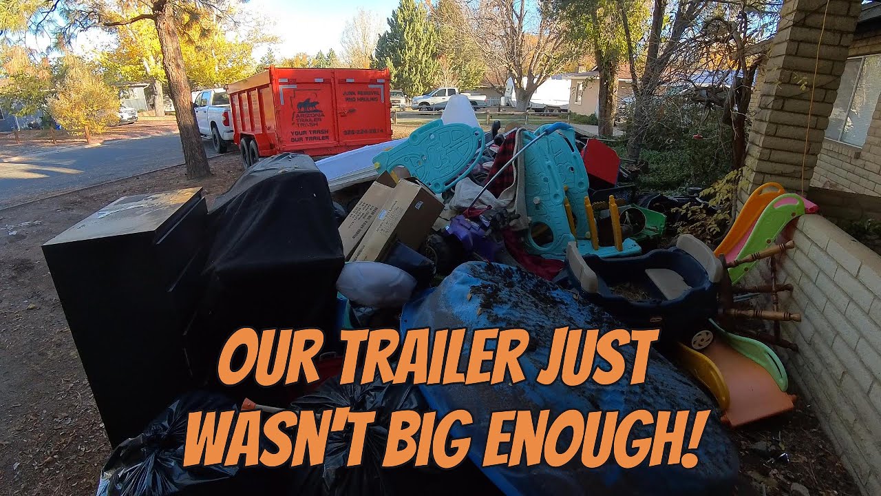 POV Junk Removal | When A 15 Yard Dump Trailer Isn’t Big Enough - YouTube
