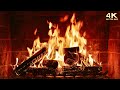 🔥 Crackling Fireplace Burning ~ Cozy 4K Christmas Fireplace Ambience