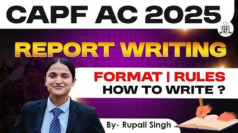 Report Writing for CAPF AC 2025 | How to Write Report on paper 2 capf ac #capfac2025 #studyfunda