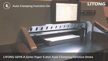 LITONG QZYK-A Series Paper Cutter Auto Clamping Function Demo