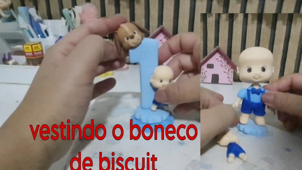 Como faço a vela de biscuit...vestindo o  boneco